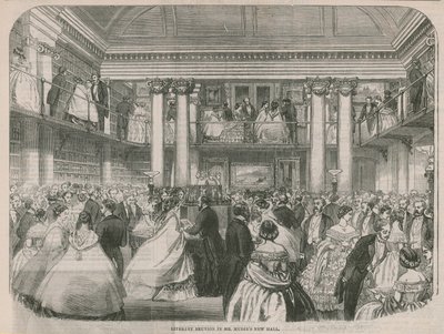 Réunion littéraire dans la nouvelle salle de M. Mudie - English School