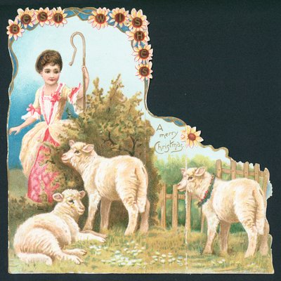 Petite Bo Peep, Carte de Noël - English School
