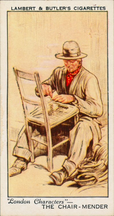 Personnages de Londres : Le Tailleur de chaises (lithographie couleur) - English School