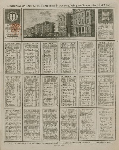 Almanach de Londres pour l