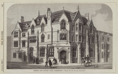 Banque de Londres et du Comté, Cambridge, MM. F et H Francis, Architectes (gravure) - English School
