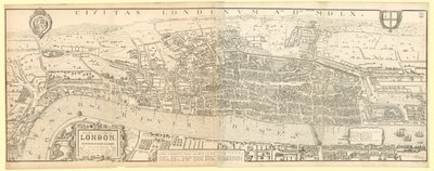 Londres sous le règne de la reine Élisabeth I, fac-similé de la carte d