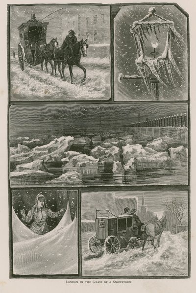 Londres sous une tempête de neige - English School
