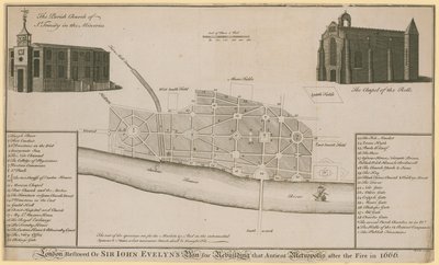 Londres restauré, ou le plan de Sir John Evelyn pour la reconstruction de cette ancienne métropole après l