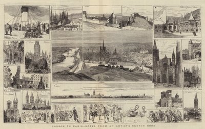De Londres à Paris, Notes du Carnet de Croquis d