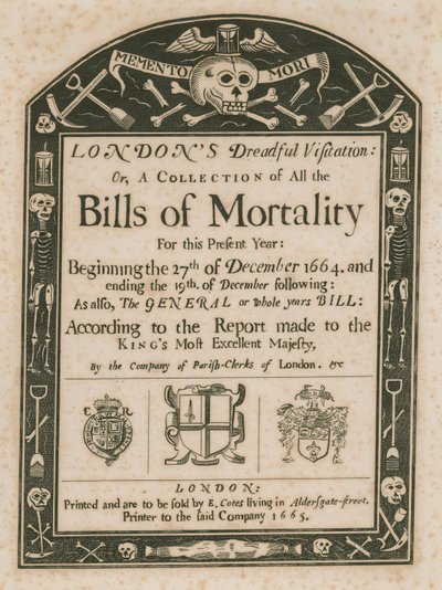 La terrible visite de Londres; ou, Une collection de billets de mortalité - English School