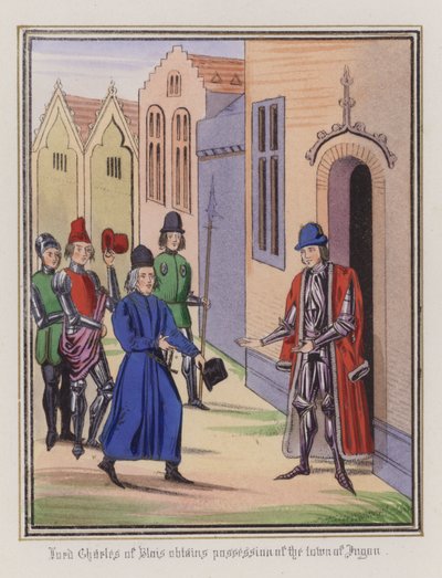 Lord Charles de Blois prend possession de la ville de Jugon - English School