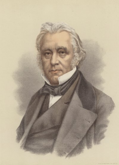 Lord Macaulay, historien et homme politique britannique (lithographie en couleur) - English School