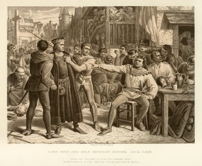 Lord Saye et Sele amenés devant Jack Cade - English School