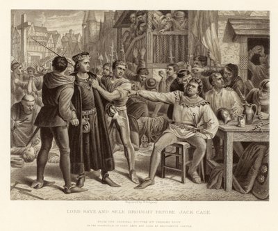 Lord Saye et Sele amené devant Jack Cade - English School