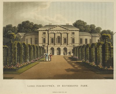 La maison de Lord Sidmouth dans Richmond Park, de 