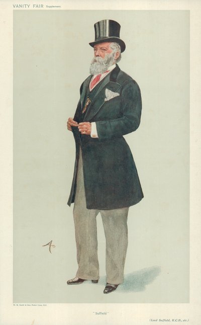 Lord Suffield, Suffield, 17 juillet 1907, caricature de Vanity Fair - English School