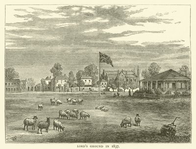 Le terrain de Lord en 1837 - English School