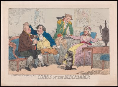 Seigneurs de la chambre à coucher, pub. 1784 - English School