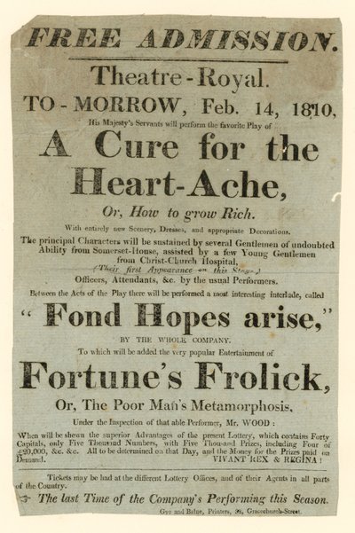 Publicité de loterie - English School