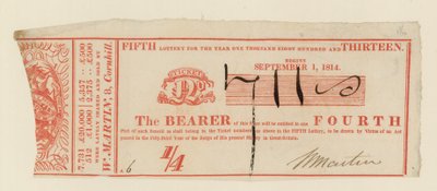 Billet de loterie - English School
