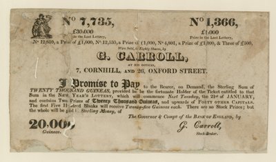 Billet de loterie - English School