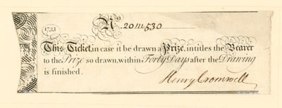 Billet de loterie - English School