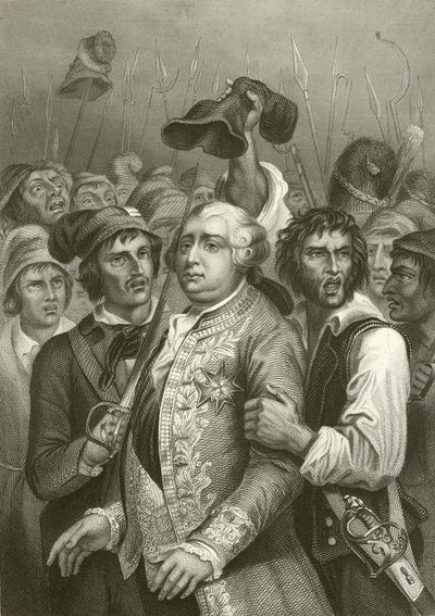 Louis XVI menacé par la foule lors de leur visite aux Tuileries - English School