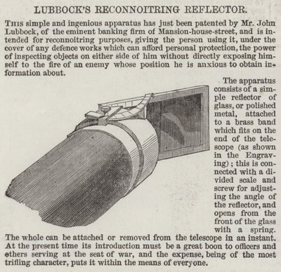 Réflecteur de reconnaissance de Lubbock (gravure) - English School