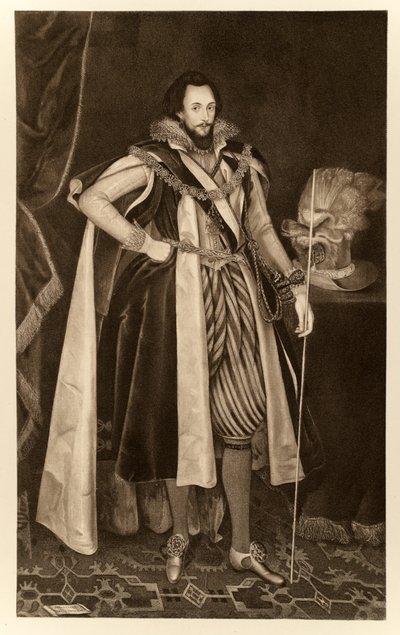 Ludovic Stuart, deuxième duc de Lennox, de James I et VI, imprimé par Manzi Joyant & Co. Paris, 1904 - English School