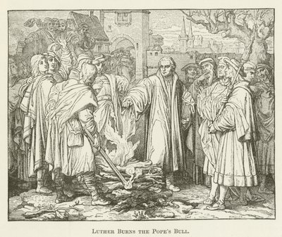 Luther brûle la bulle papale - English School