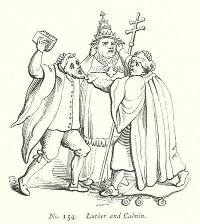 Luther et Calvin (gravure) - English School
