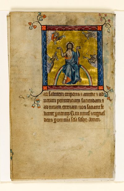Christ en jugement, miniature du Psautier de Macclesfield, Usage de Sarum, East Anglia, vers 1330 - English School