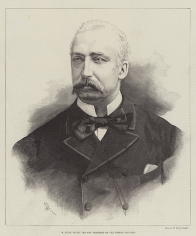 M. Félix Faure, le nouveau Président de la République française (gravure) - English School