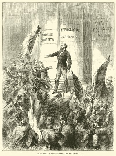 M. Gambetta proclamant la République, septembre 1870 - English School