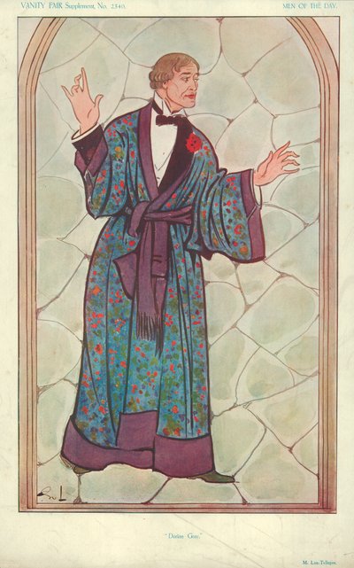 M. Lou-Tellegen, Dorian Gray, 10 septembre 1913, caricature de Vanity Fair - English School