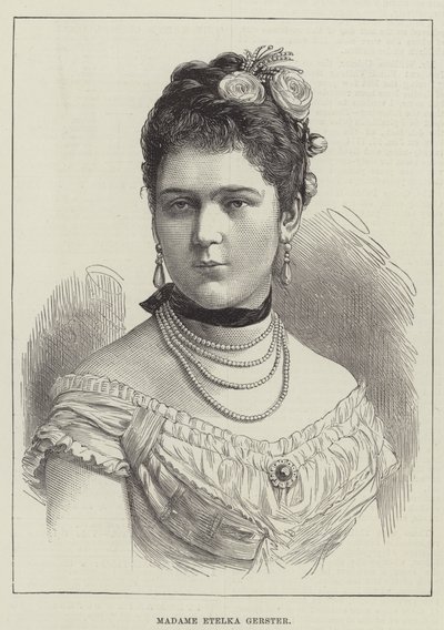 Madame Etelka Gerster (gravure) - English School