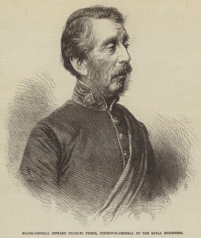 Major-général Edward Charles Frome, inspecteur général des ingénieurs royaux (gravure) - English School