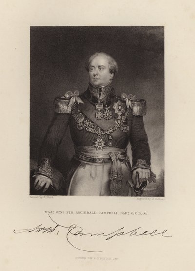 Major Général Sir Archibald Campbell - English School