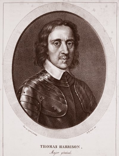 Major général Thomas Harrison, attribué à N.H. Jacob, gravé par de Langlume - English School