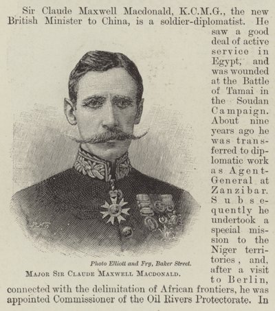 Major Sir Claude Maxwell Macdonald (gravure) - English School