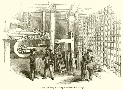 Fabrication de cordes par la machine de Huddart - English School