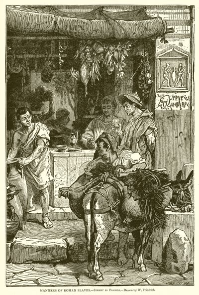 Mœurs des esclaves romains. Rue à Pompéi - English School