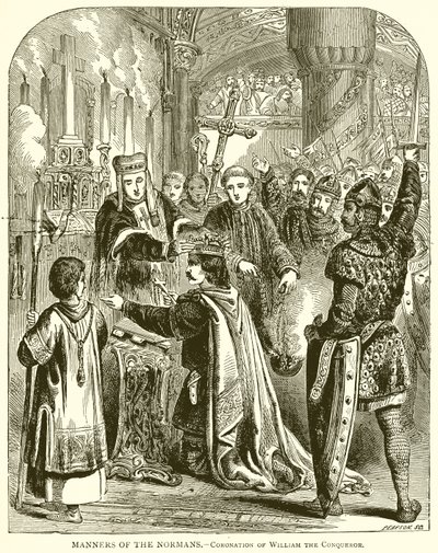 Mœurs des Normands.--Couronnement de Guillaume le Conquérant - English School