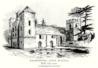 Manor-House, Acton Burnell (gravure) - English School