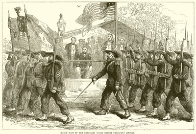 Défilé de la Garde Garibaldi devant le président Lincoln - English School