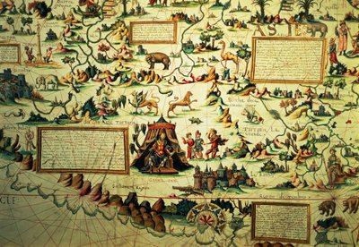 Récit de Marco Polo sur la carte de l