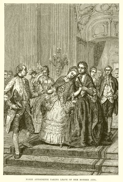 Marie-Antoinette faisant ses adieux à sa mère - English School