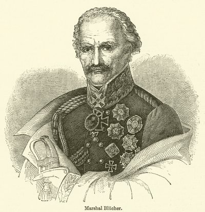 Le maréchal Blücher (gravure) - English School