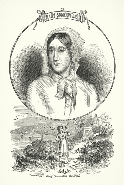 Mary Somerville, scientifique et écrivaine écossaise (gravure) - English School