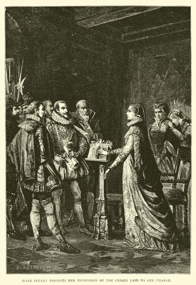 Marie Stuart proteste de son innocence des crimes qui lui sont reprochés - English School