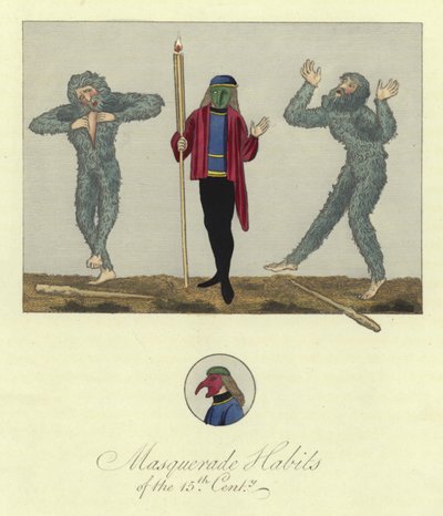 Habits de mascarade du XVe siècle - English School