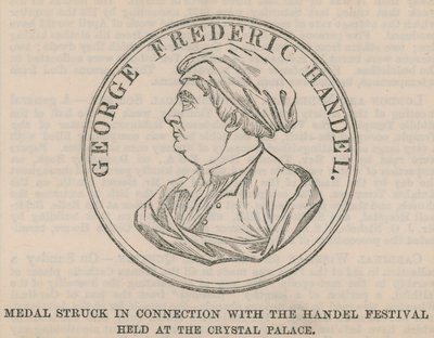 Médaille frappée en lien avec le Festival Handel tenu au Crystal Palace - English School