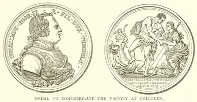 Médaille pour commémorer la victoire à Culloden - English School