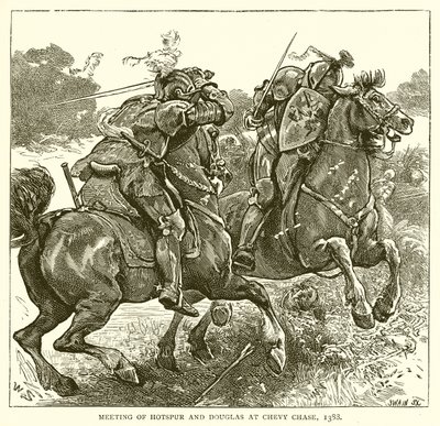 Rencontre de Hotspur et Douglas à Chevy Chase, 1388 - English School